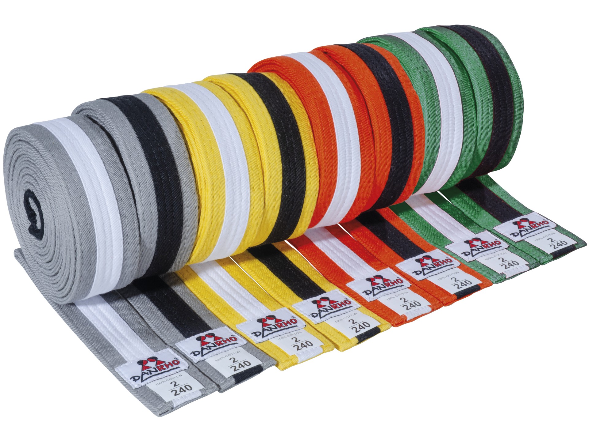 DANRHO Brazilian Jiu Jitsu children belt multicolor