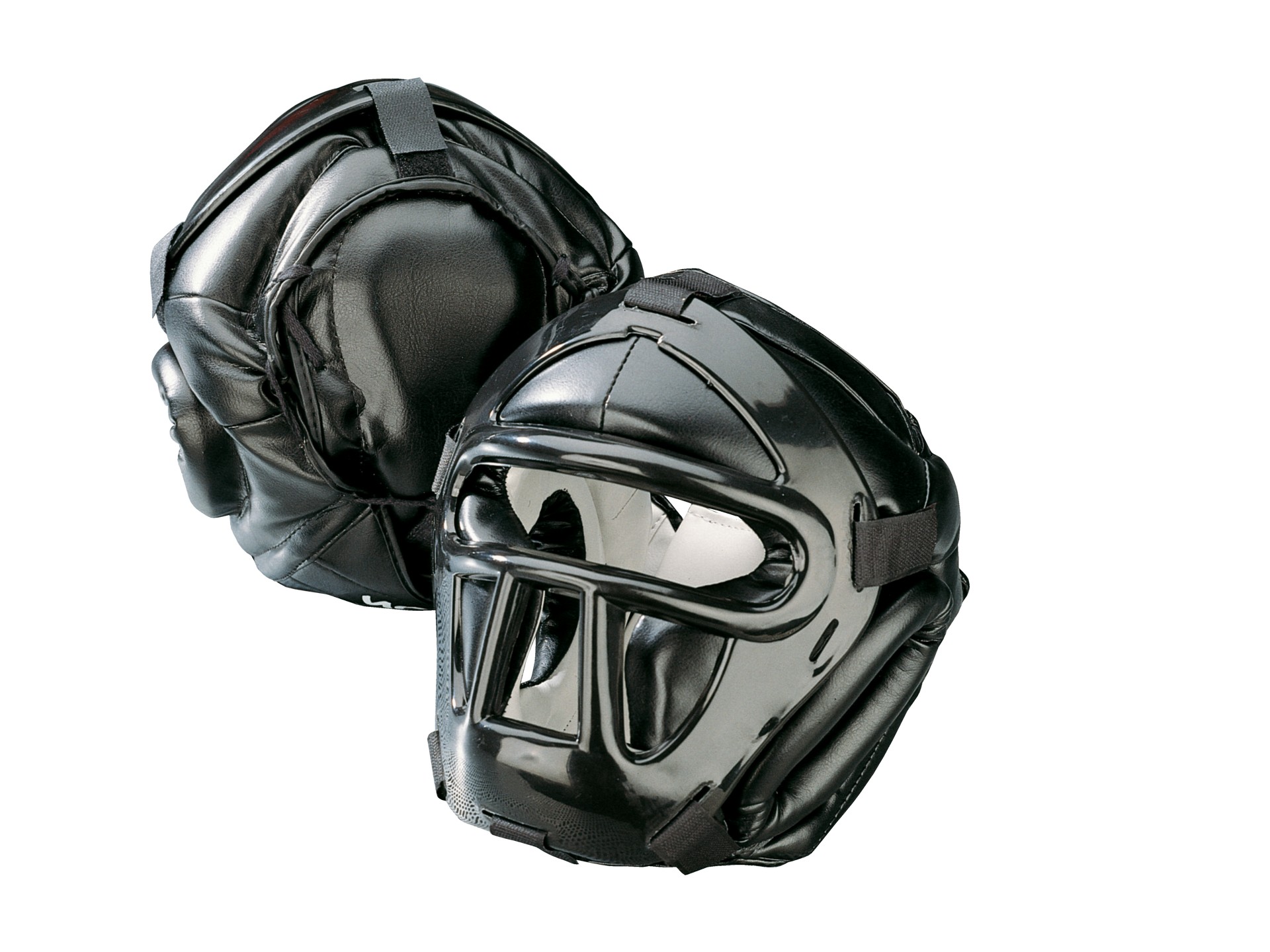 Head guard black line with top pad