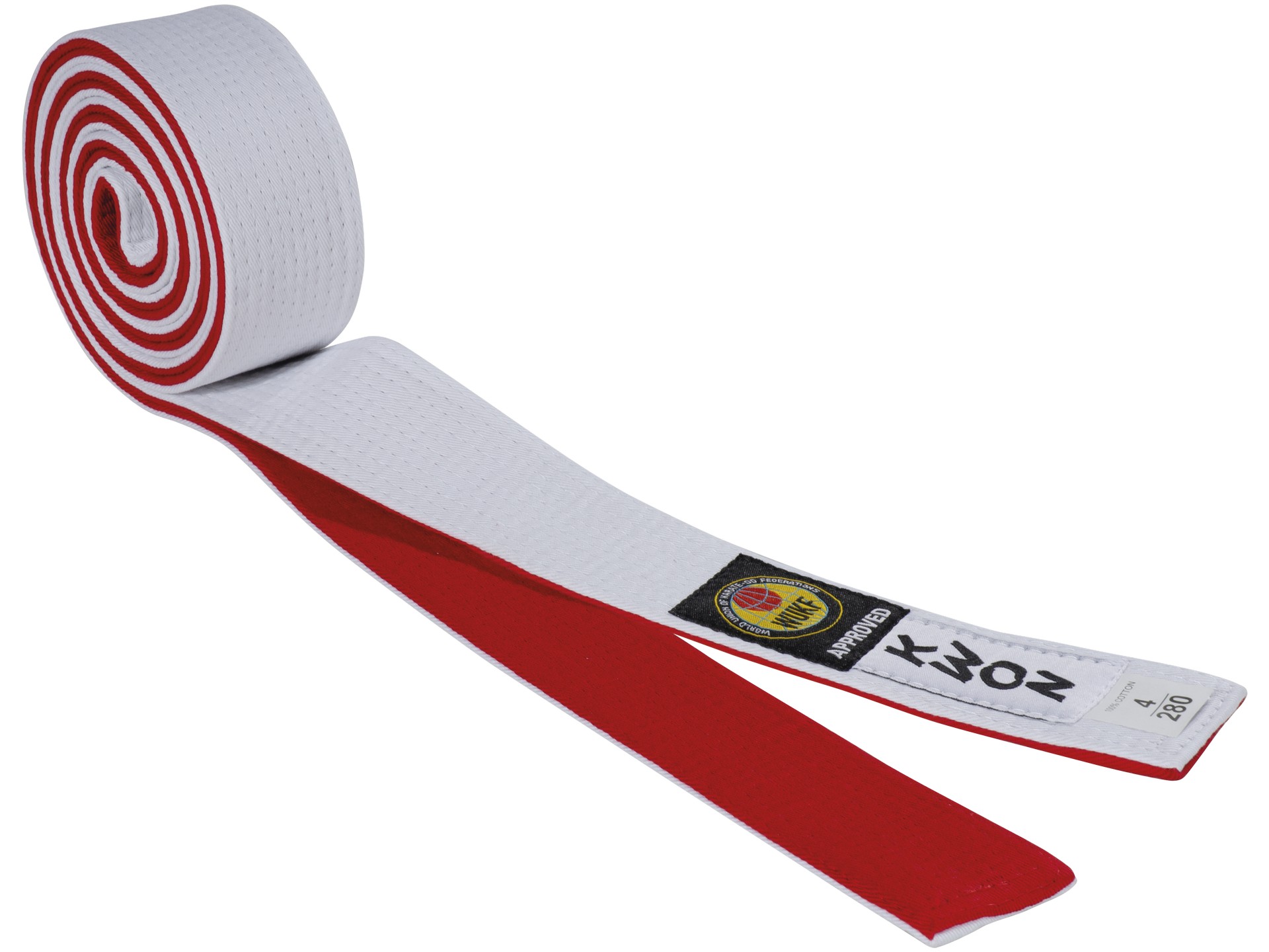 Reversible belt red/white - WUKF recognized